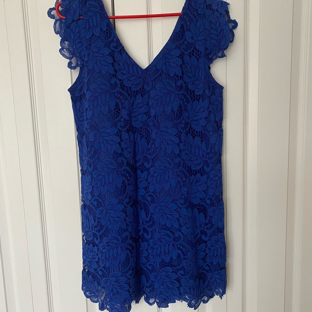 Royal blue mini dress